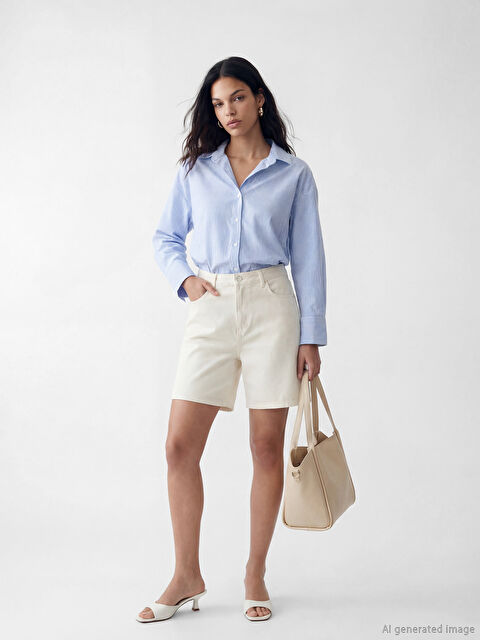 LCWAIKIKI Classic Dar Fit Kadın Jean Şort