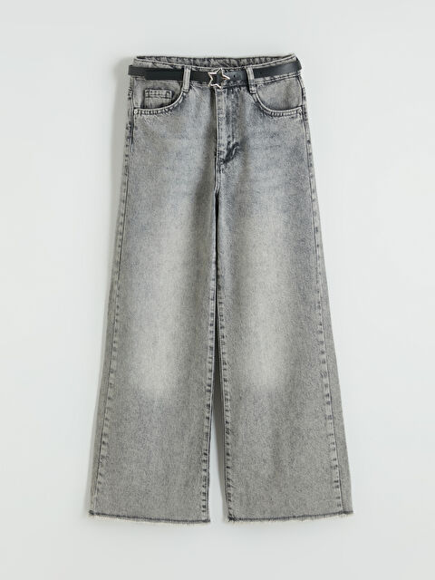 LCW Kids Wide Leg Fit Kız Çocuk Jean Pantolon - S6OG82Z4-SHN