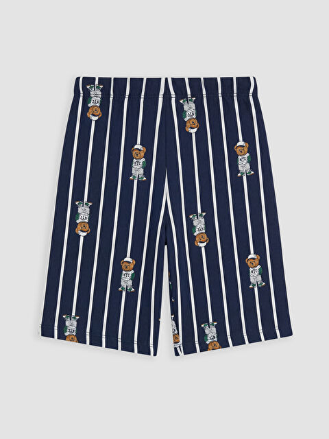 LCW Kids Çizgili Erkek Çocuk Pijama Alt Şortu