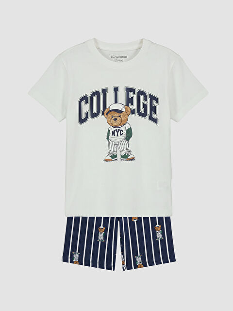 LCW Kids Erkek Çocuk Şortlu Pijama Takımı