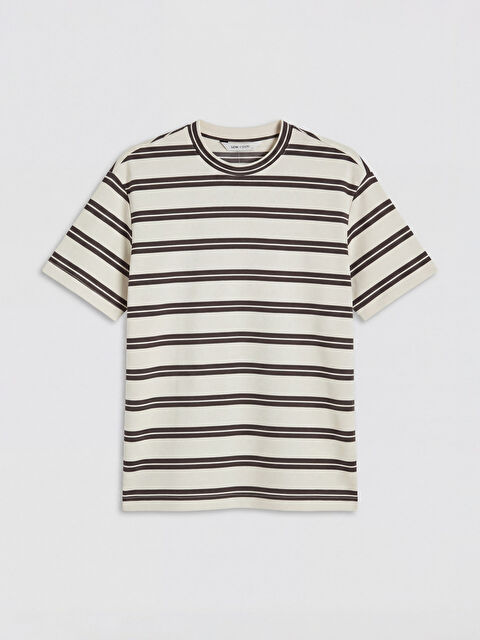 LCW Vision Bisiklet Yaka Çizgili Erkek Tişört