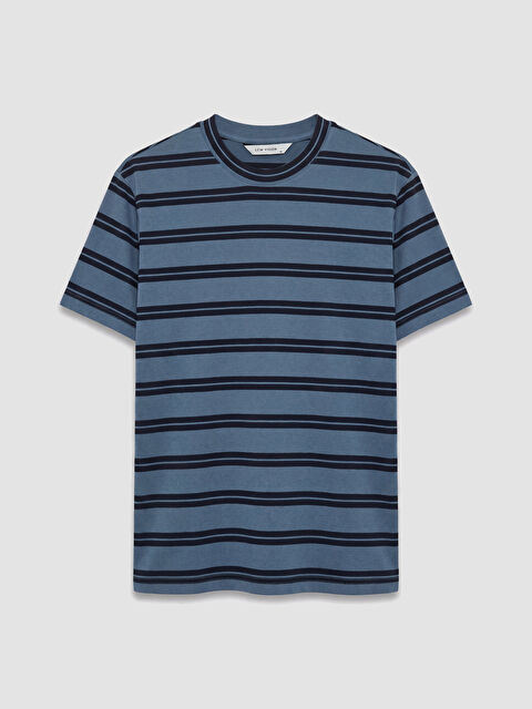LCW Vision Bisiklet Yaka Çizgili Erkek Tişört
