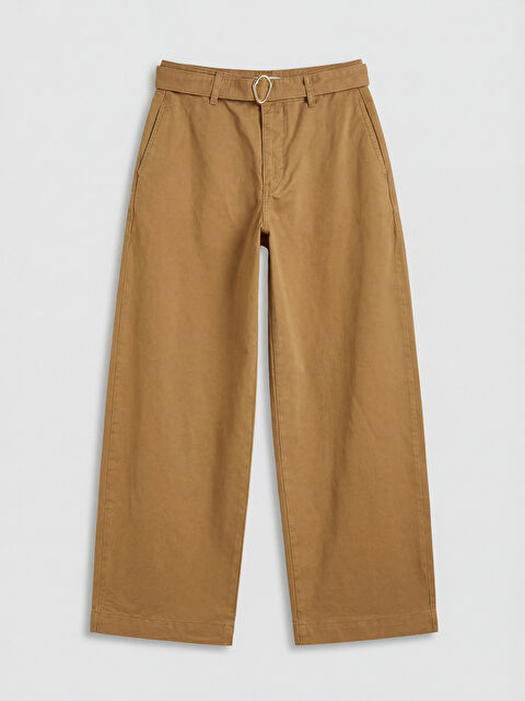 LCW Jeans Beli Kemerli Barrel Fit Kadın Jean Pantolon