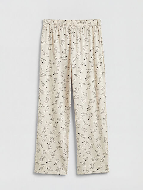 LCW DREAM Beli Lastikli Desenli Kadın Pijama Altı
