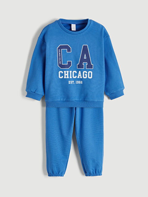 LCW baby Chicago Baskılı Erkek Bebek Eşofman Takım - S6OH99Z1-GZT