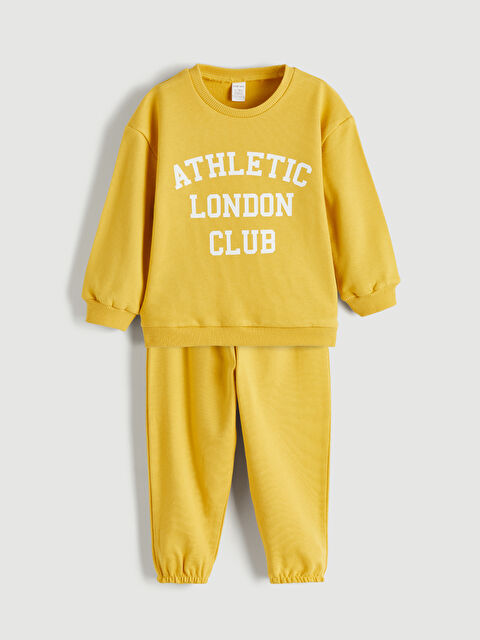 LCW baby London Baskılı Erkek Bebek Eşofman Takımı - S6OI02Z1-G1Q