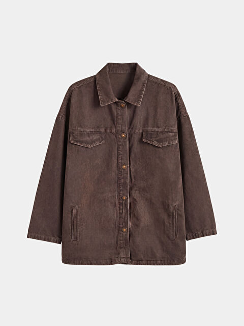 LCW Jeans Gömlek Yaka Kadın Jean Ceket - S6OI10Z8-R3C