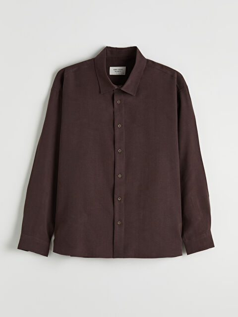 LCW Vision Regular Fit Keten Görünümlü Erkek Gömlek - S6OI35Z8-JR3