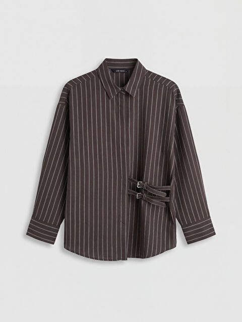 LCW Vision Çizgili Kadın Gömlek - S6OI43Z8-LEW