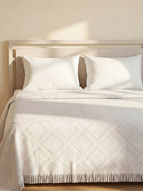 LCW HOME Geometrik Desenli Çift Kişilik Pike