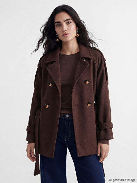 LCW Vision معطف من الصوف المخلوط - S6OI83Z8-H2F