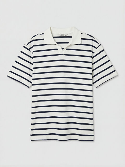 XSIDE Polo Yaka Çizgili Erkek Tişört - S6OJ22Z8-LFC