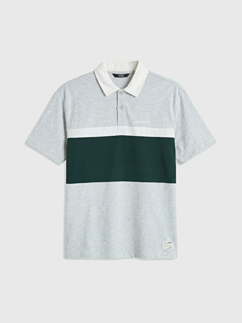 XSIDE Polo Yaka Renk Bloklu Erkek Tişört - S6OJ23Z8-LAL