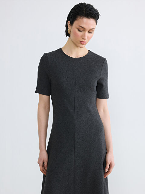 LCW Vision Bisiklet Yaka A Kesim Elbise - S6OJ39Z8-D3A