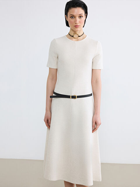 LCW Vision Bisiklet Yaka A Kesim Elbise - S6OJ39Z8-DBF