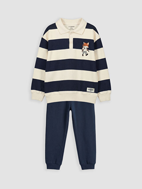 LCW Kids Polo Yaka Erkek Çocuk Sweatshirt ve Eşofman Altı - S6OJ43Z1-LGR