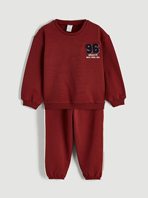 LCW baby Brooklyn Baskılı Erkek Bebek Sweatshirt ve Eşofman Altı - S6OJ78Z1-4J4