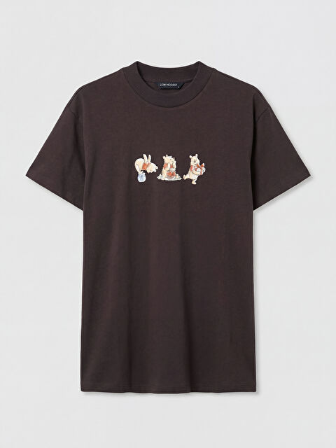 LCW Modest Winnie the Pooh Baskılı Kadın Tişört	 - S6OJ87Z8-HMK