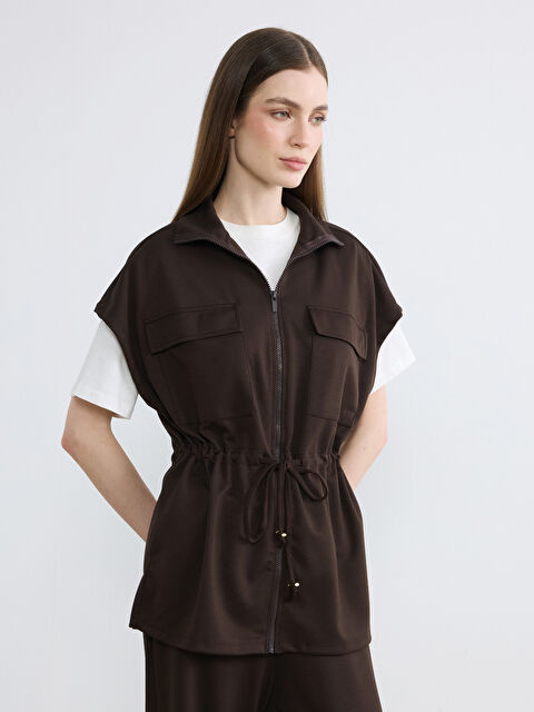 LCW Modest Dik Yaka Oversize Kadın Yelek - S6OK34Z8-HMK