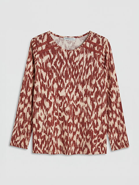 LCW Grace Bisiklet Yaka Desenli Bluz
