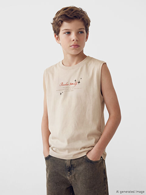 LCW Kids Baskılı Erkek Çocuk Atlet - S6OL39Z4-QW6