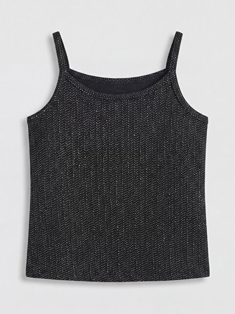 LCW Kids Kare Yaka Simli Fitilli Kız Çocuk Atlet