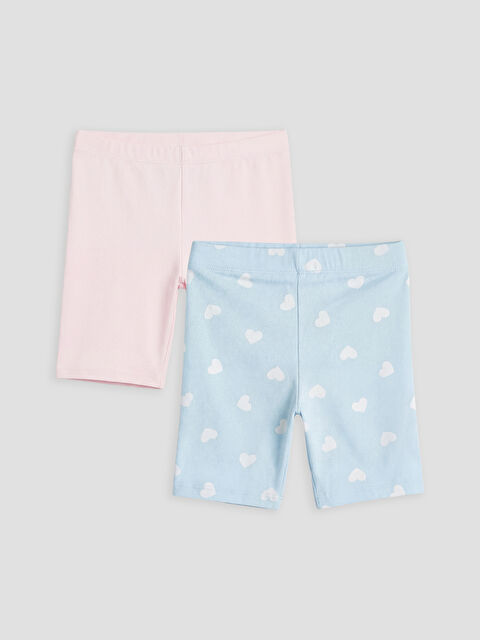 LCW Kids Baskılı Kız Çocuk Tayt Pijama Altı 2'li - S6OL50Z1-LQK