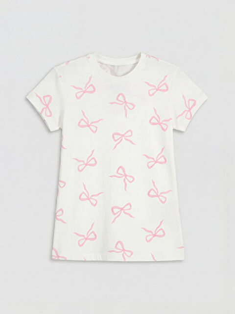 LCW Kids Fiyonk Desenli Kız Çocuk Gecelik - S6OL51Z1-LRA