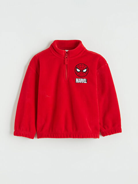 LCW Kids Spider-Man Nakışlı Erkek Çocuk Polar Sweatshirt	 - S6OM05Z1-8WM