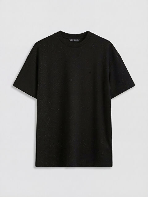 LCW Modest Bisiklet Yaka Parlak Görünümlü Kadın Tişört - S6OM25Z8-CVL