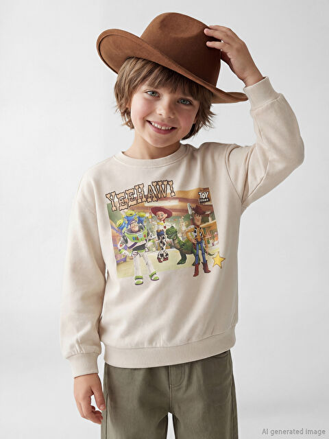 LCW Kids Toy Story Baskılı Erkek Çocuk Sweatshirt - S6C003Z1-FXP