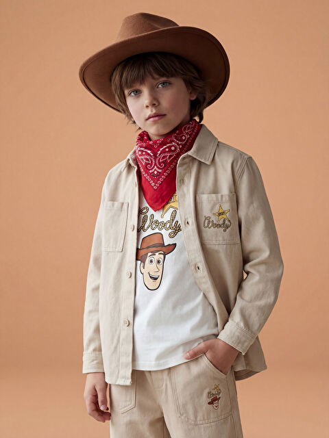 LCW Kids Toy Story Baskılı Erkek Çocuk Gömlek ve Tişört - S6A004Z1-FKU