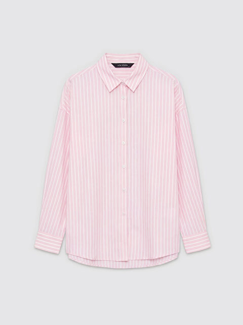 Natuvera Çizgili Poplin Kadın Gömlek - S6D006Z8-ZVN