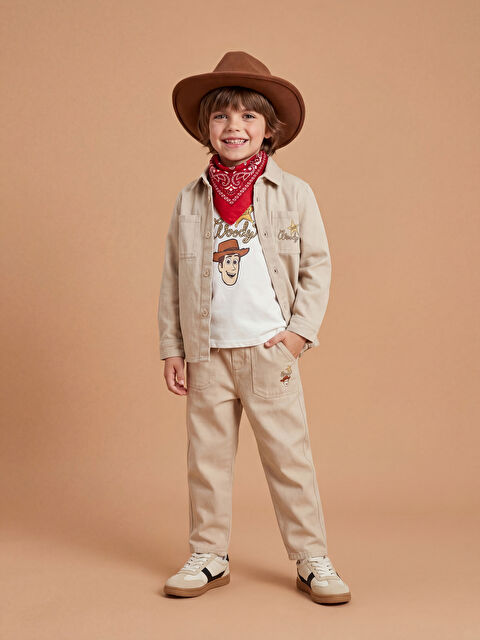 LCW Kids Beli Lastikli Toy Story Baskılı Erkek Çocuk Pantolon - S6A006Z1-FKU