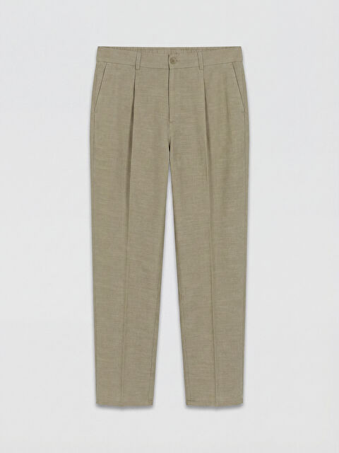 SOUTHBLUE Regular Fit Keten Karışımlı Erkek Pileli Pantolon