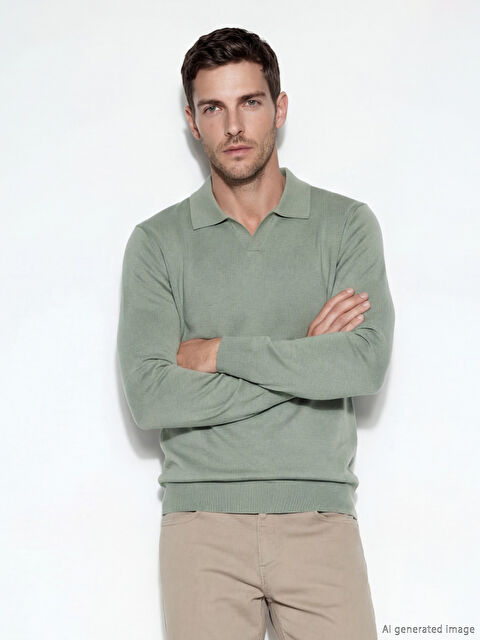 LCWAIKIKI Classic Polo Yaka Erkek Triko Kazak - S6B011Z8-QZJ