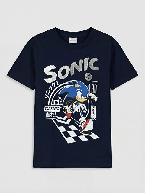 LCW Kids Sonic Baskılı Erkek Çocuk Tişört - S6C011Z4-DWP