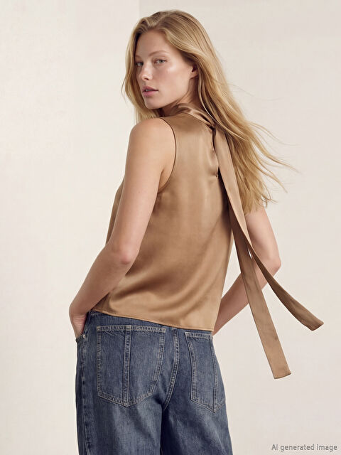 LCW Vision Dik Yaka Saten Bluz - S6OM42Z8-HMZ