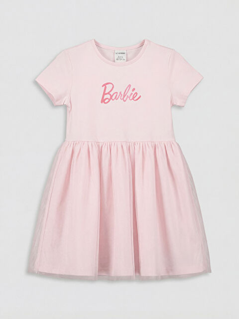LCW Kids Barbie Baskılı Kız Çocuk Tütü Elbise - S6B027Z1-QWN