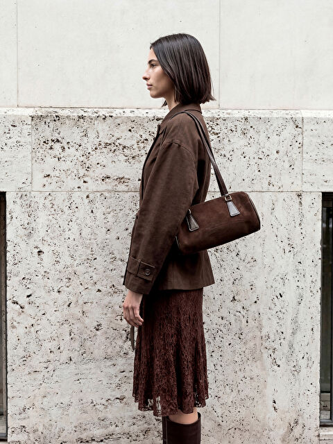 LCW ACCESSORIES Süet Kadın Omuz Çantası - S6A028Z8-DJ7