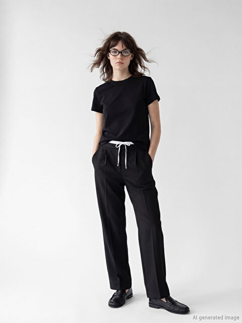 XSIDE Beli Lastikli Kadın Pantolon - S6E036Z8-CVL