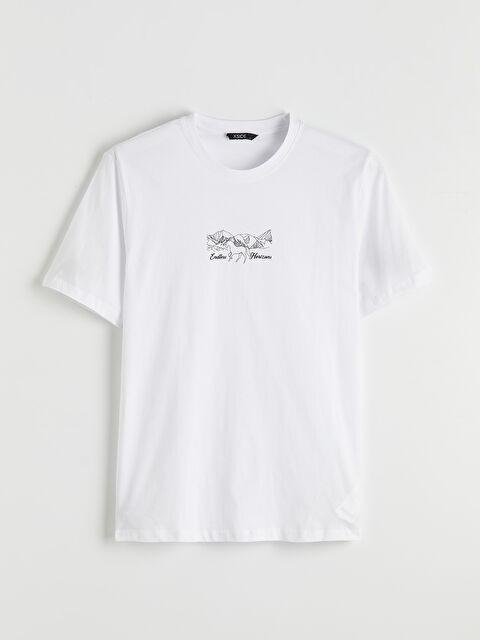 XSIDE Bisiklet Yaka Baskılı Erkek Tişört - S6E037Z8-Q6K