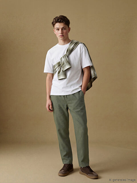 LCW Kids Regular Fit Erkek Çocuk Poplin Pantolon