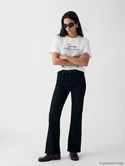 LCW Jeans Flare Kadın Jean Pantolon - S6C038Z8-327