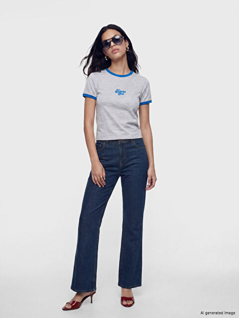 LCW Jeans Yüksek Bel Flare Kadın Jean Pantolon