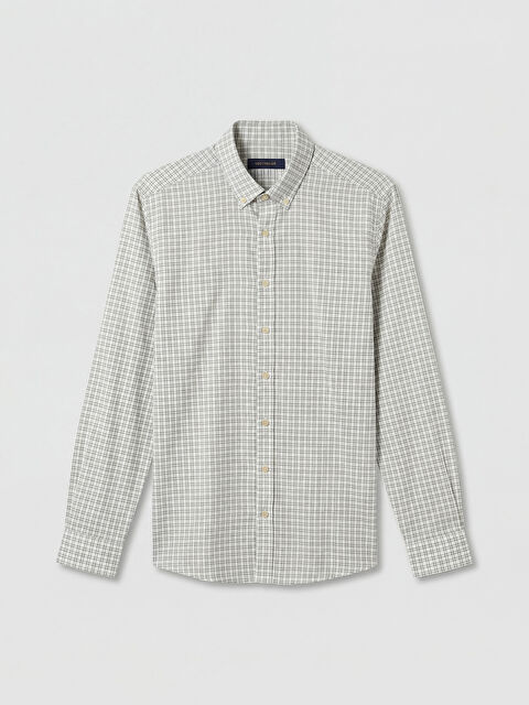 SOUTHBLUE Regular Fit Ekose Armürlü Erkek Gömlek - S6E043Z8-LLX