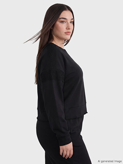 Soulife Petite Bisiklet Yaka Kadın Sweatshirt