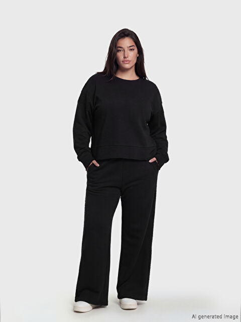 Soulife Petite Beli Lastikli Kadın Eşofman Altı