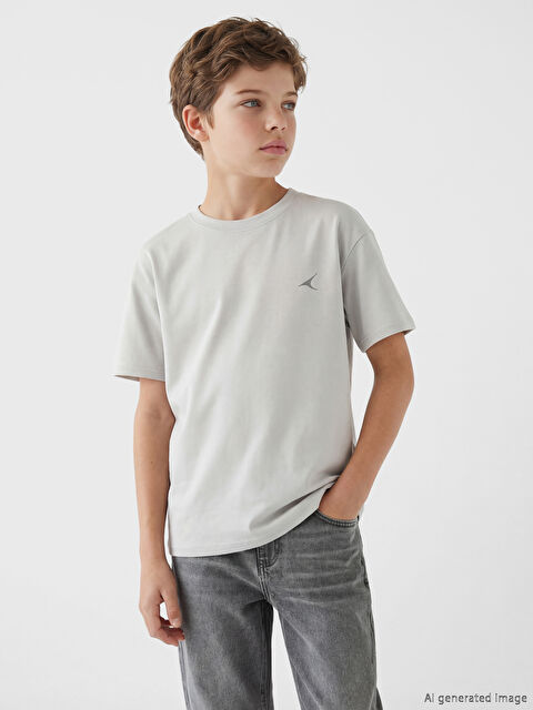 LCW Kids Baskılı Erkek Çocuk Soft Touch Tişört - S6B048Z4-3W9