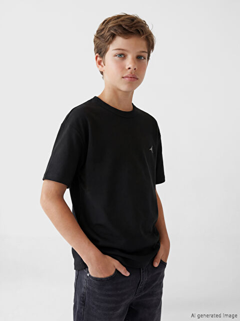 LCW Kids Baskılı Erkek Çocuk Soft Touch Tişört - S6B048Z4-CVL